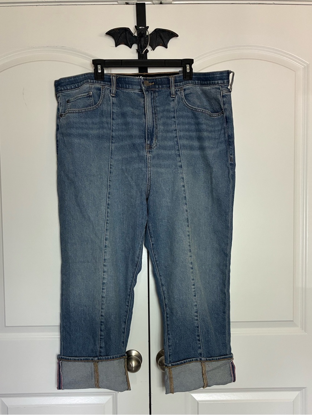 Torrid Blue High-Rise Straight Cuffed Jean Working Pockets size 22 Short NWT - Picture 6 of 15